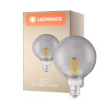 Ledvance Smart+ Wifi E27 Globe Classic con Filamento Ahumada 6W 540lm - 825 Luz muy Cálida | Regulable - Reemplazo 50W