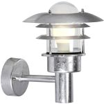 Nordlux Lønstrup 22 Luz De Pared Acero y Vidrio Gris | 220mm - IP44 - Apta para E27