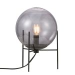 Nordlux Lámpara De Mesa Alton 20 Vidrio y Metal Negro | Apta para 1x E14