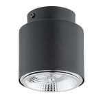 Emibig Luz de techo Nano Acero Negro | Apta para 1x GU10 (AR111) - Max 12W
