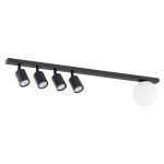Emibig Luz de techo Baster Acero Negro | Apta para 4x GU10 - Max 8W, 1x E14 - Max 10W