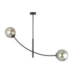 Emibig Luz de techo Hunter Acero Negro | Apta para 2x E14 - Max 10W