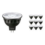 Multipack 10x Philips Master LED Foco GU5.3 MR16 6.7W 440lm 60D - 930 Luz Cálida | Mejor reproducción de color - Regulable - Reemplazo 35W