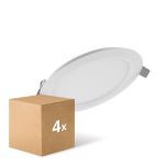 Multipack 4x Ledvance Downlight LED Slim Esférica DN155 12W 1020lm 120D - 840 Blanco Frio | 169mm 