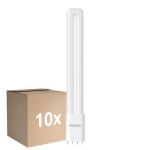 Multipack 10x Noxion Lucent PL-L LED 11.9W 1450lm - 830 Luz Cálida | 4-Pines - Reemplazo 24W