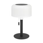 Eglo Lámpara De Mesa Montapalma Solar Acero Negro 2W 190lm - 830 Luz Cálida | IP54 - Regulable - USB-C