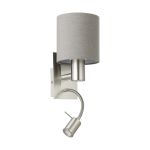 Eglo Luz De Pared Pasteri Acero Níquel Satinado 40 | IP20 - Incl. Foco y Excl. 1x E27