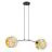 Emibig Colgante De Luz Motif Acero Negro | Apta para 2x E27 - Max 15W