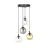 Emibig Colgante De Luz Cosmo Acero Negro | Apta para 4x E14 - Max 10W