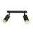 Emibig Luz de techo Hiro Acero Negro | Apta para 2x GU10 - Max 10W