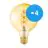 Multipack 4x Osram Vintage 1906 LED E27 Globe con Filamento Oro 125mm 5W 250lm - 820 Luz muy Cálida | Reemplazo 25W