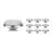 Multipack 10x Noxion Foco LED G53 AR111 7.4W 450lm 40D - 927 Luz muy Cálida | Mejor reproducción de color - Regulable - Reemplazo 50W