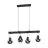 Eglo Colgante De Luz Townshend 7 Acero Madera Negro | IP20 - Apta para 4x E27 