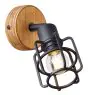 Brilliant Gwen Luz De Pared Metal Madera Negro | Apta para 1x E14