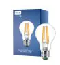 Philips Master Ultra Efficient LED E27 Pera Con Filamento Clara 4W 840lm - 827 Luz Muy Cálida | Regulable - Reemplazo 60W