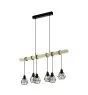 Eglo Colgante De Luz Townshend 5 Acero Madera Negro | IP20 - Apta para 6x E27 