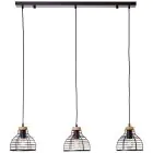 Brilliant Avia Colgante De Luz Metal Madera Negro Madera | Apta para 3x E27
