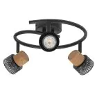 Ledvance LED Decor Foco Cork Acero Espiral Negro 10W 690lm - 827 Luz Muy Cálida | Regulable