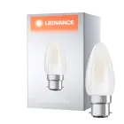 Ledvance Classic Superior LED Bulbo B22d Vela con Filamento Mate 3.4W 470lm - 927 Luz muy Cálida | Mejor reproducción de color - Regulable - Reemplazo 40W