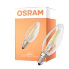 Osram LED Superstar Classic E14 Vela Con Filamento Clara 2.2W 300lm - 927 Luz Muy Cálida | Regulable -  Reemplazo 25W