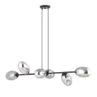 Emibig Colgante De Luz Pandora Acero Negro | Apta para 6x E14 - Max 10W