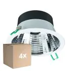 Multipack 4x Philips Downlight LED Coreline DN142B Aluminium Blanco 11W 1200lm 60D - 830 Luz Cálida | Recorte 155mm - IP20 - UGR