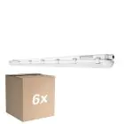 Multipack 6x Ledvance Pantalla LED Estanca Prueba De Vapor 58W 8000lm - 865 Luz De Día | 150cm