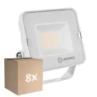 Multipack 8x Ledvance Proyector LED Compacto Blanco 20W 2000lm 100D - 840 Blanco Frio | IP65 - Simétrico 