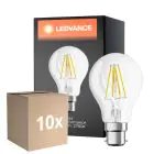 Multipack 10x Ledvance Classic Performance LED Bulbo B22d Pera con Filamento Clara 6.5W 806lm - 827 Luz muy Cálida | Reemplazo 60W
