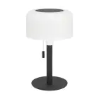 Eglo Lámpara De Mesa Montapalma Solar Acero Negro 2W 190lm - 830 Luz Cálida | IP54 - Regulable - USB-C