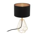 Eglo Lámpara De Mesa Carlton 2 Acero Cobre Negro | IP20 - Apta para 1x E14 
